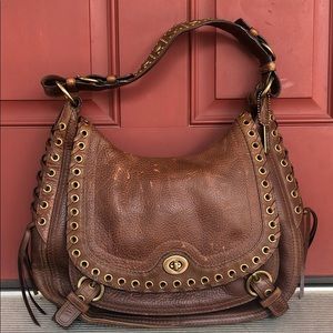 Coach Leather Laced Hobo Bag